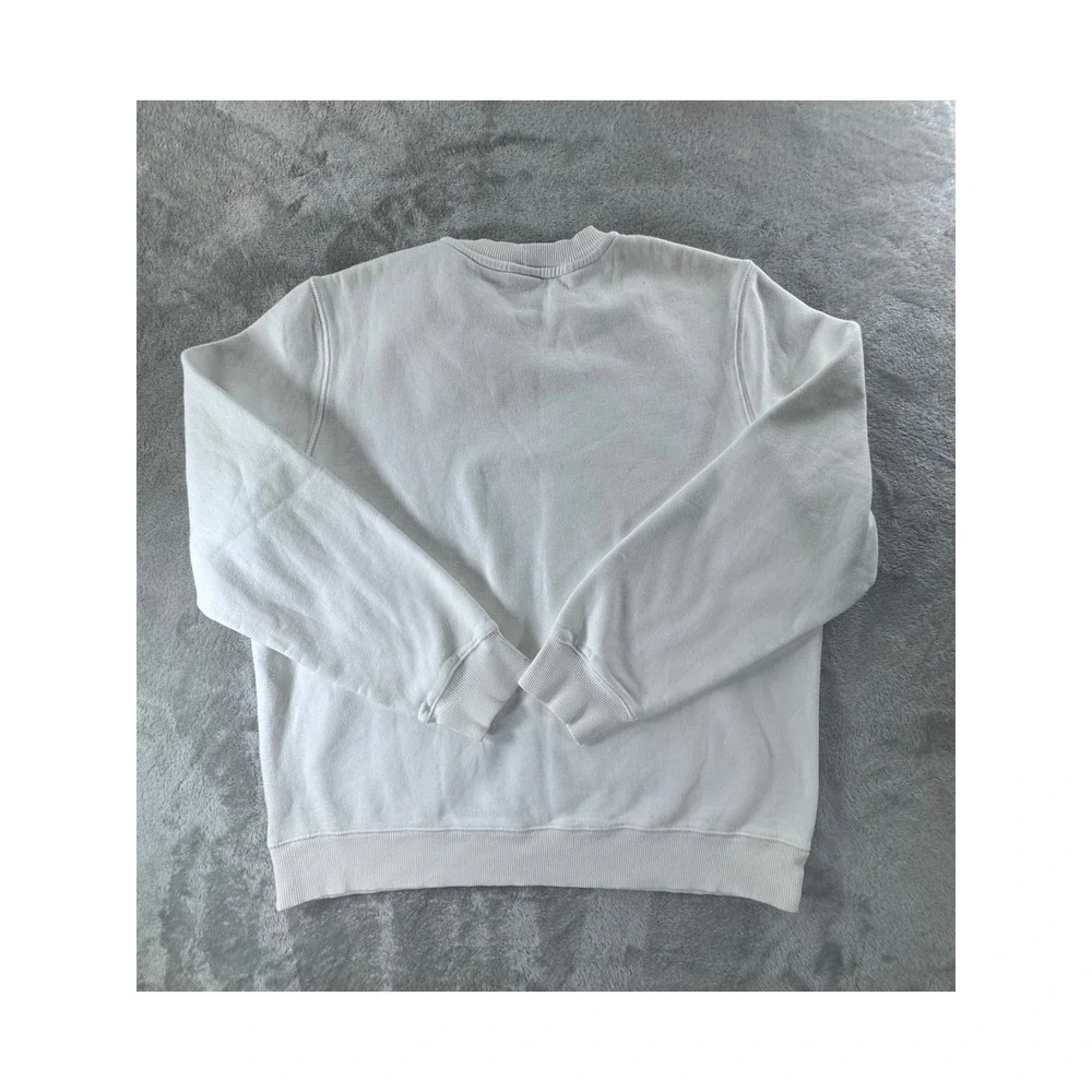 Nike Sweatshirt Mens XL White Mini Swoosh Crewneck Y2K Streetwear Pullover Boxy‎